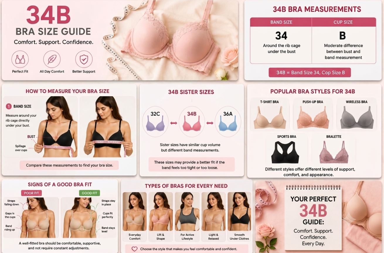 Complete 34B Bra Size Guide