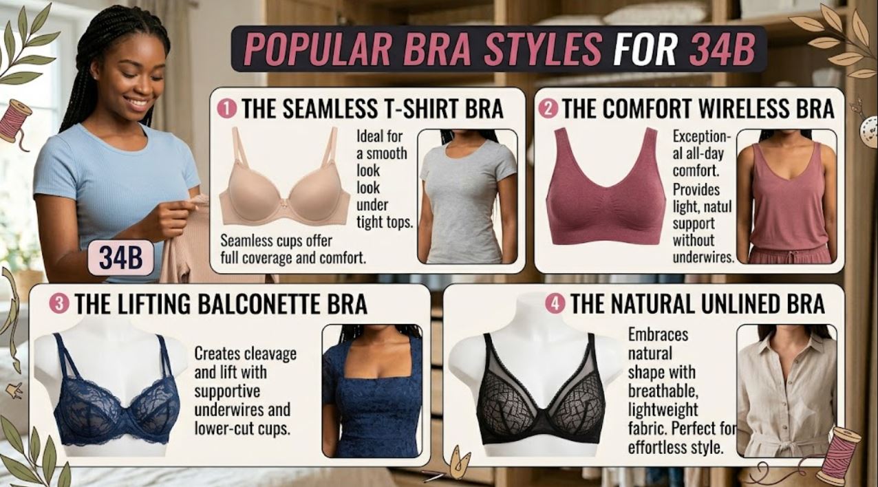 Popular Bra Styles for 34B